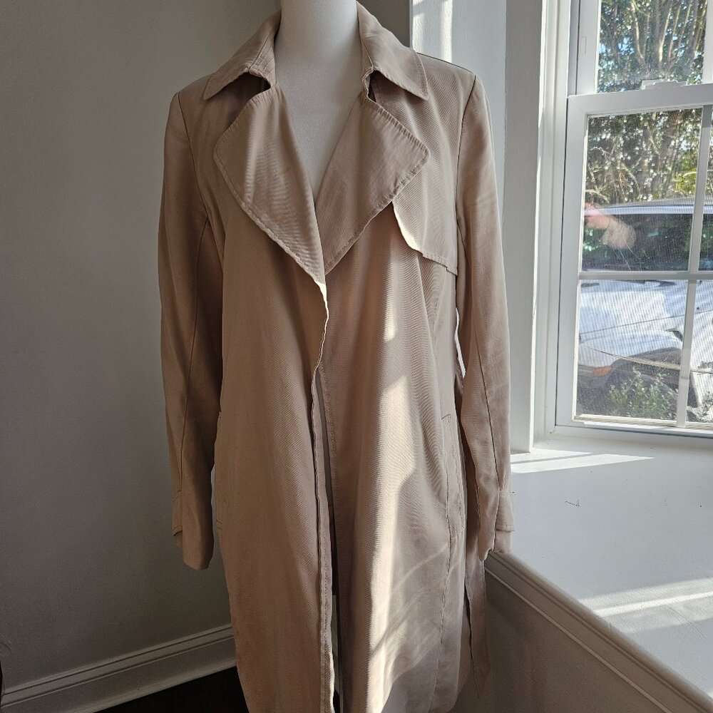 Banana Republic, Soft/Lined/Belted Trench Coat, Light Khaki/Cream, Size S